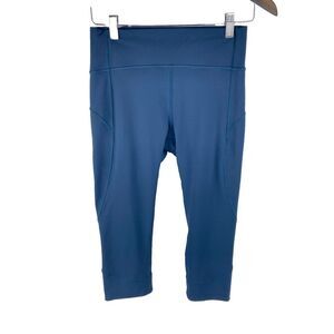 Lululemon Leggings Adult 8 Blue In Movement Crop 19" High Rise Yoga W6ahjs Women